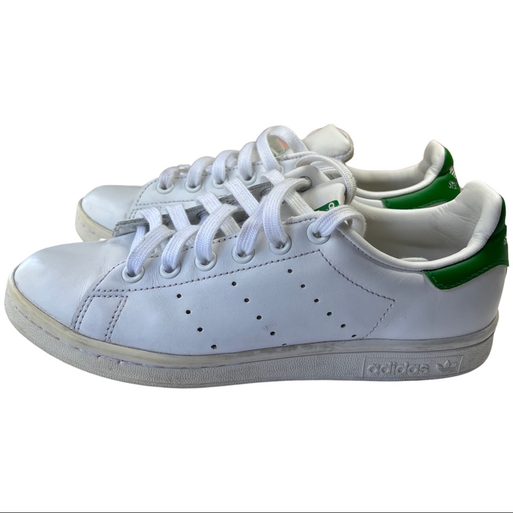 Adidas Stan Smith Leather Sneakers White/Green Size 6
